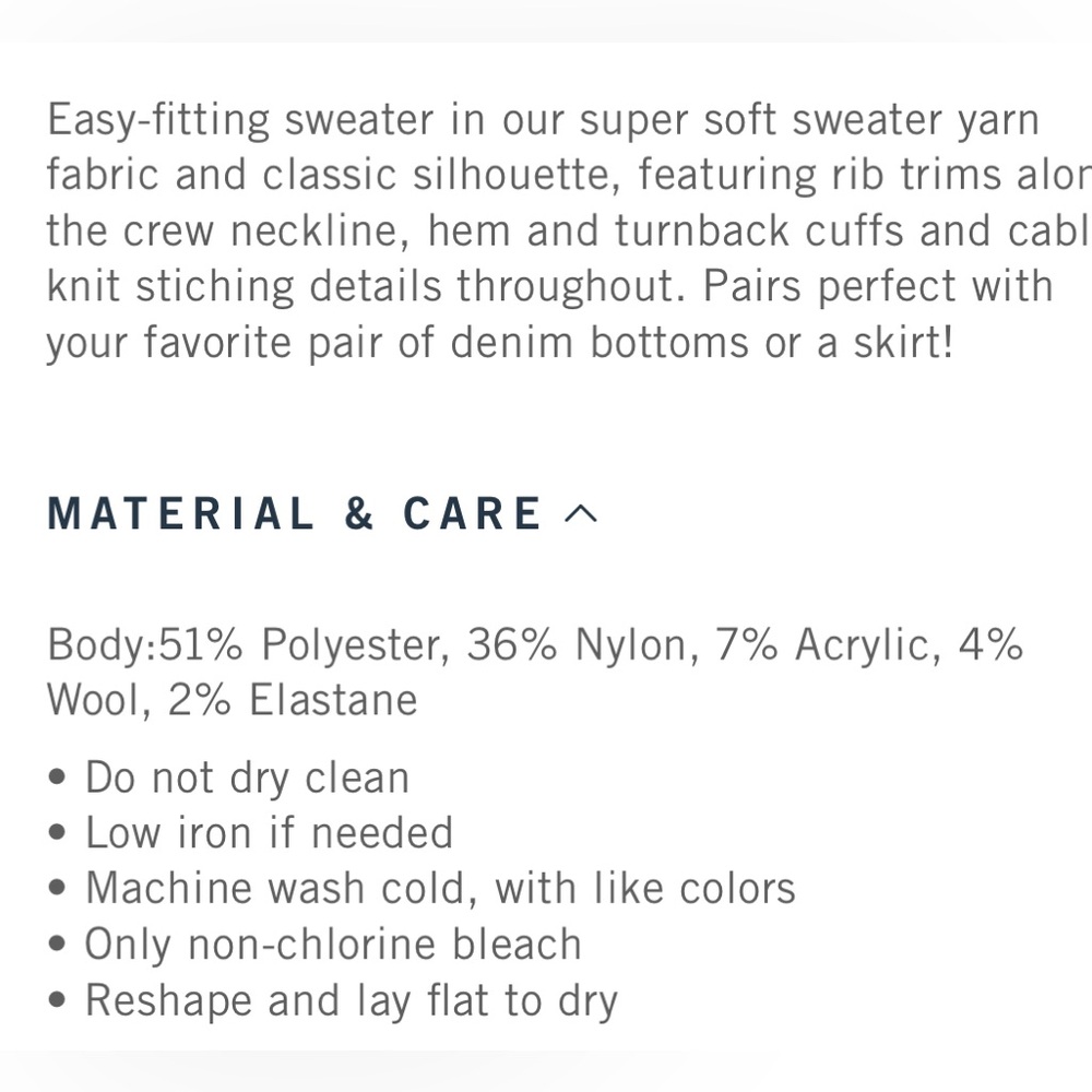 Abercrombie & Fitch Madeline Cable Knit Sweater - Picture 2 of 3